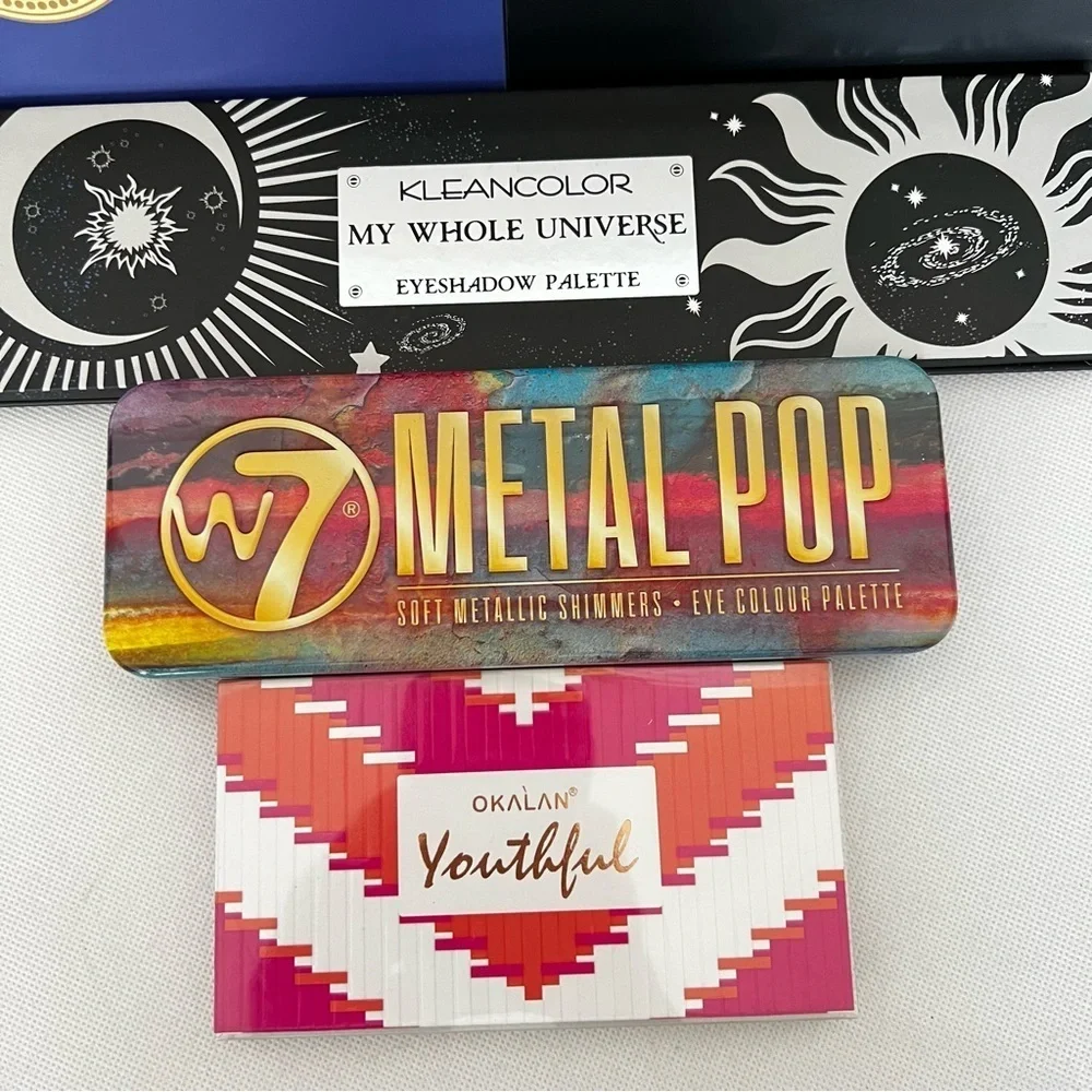 Lot 5 pieces Beauty Creations Aurora RV Cosmetics Palette W7 Okalan Kleancolor